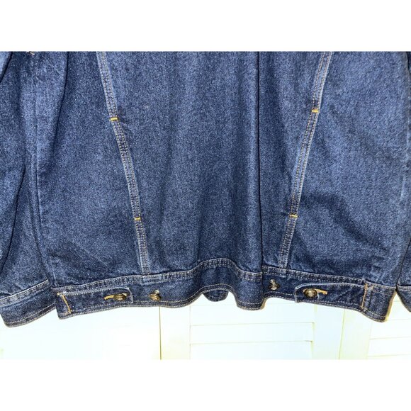 Vtg I. B. Diffusion Blue Denim Sequin Beaded Rockabilly Glam Rock SZ 8 Jacket - Picture 7 of 16